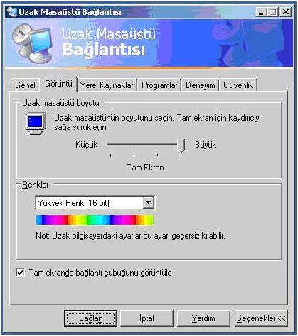 windows uzaktan eriim