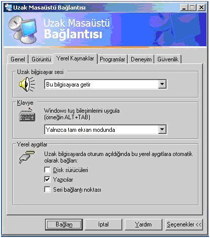 windows uzaktan eriim