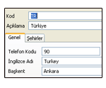 Ülke Tanımları Ülke Tanımları